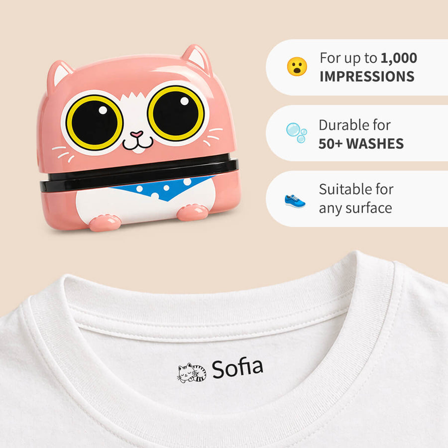 Cuddly animals β personalised name stamp β 6