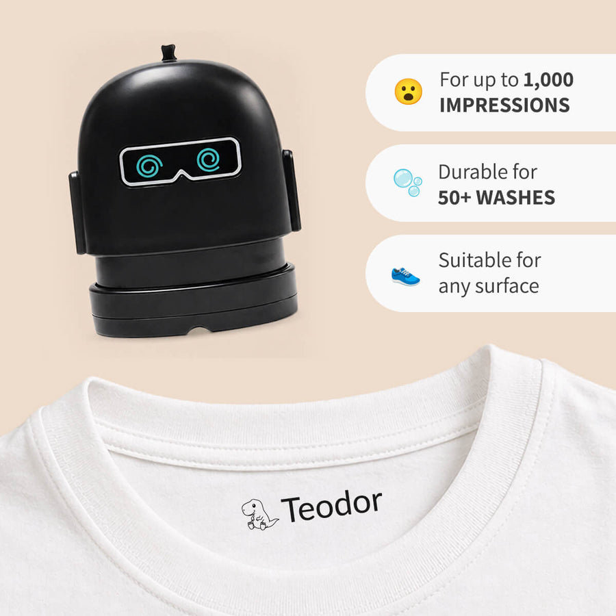 Robots — personalised name stamp — 2